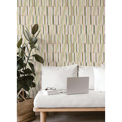 WallPops Leah Duncan Thistle Yellow Peel and Stick Wallpaper