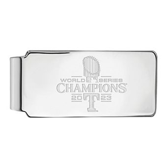 LogoArt Sterling Silver 2023 World Series Champions Texas Rangers Money Clip