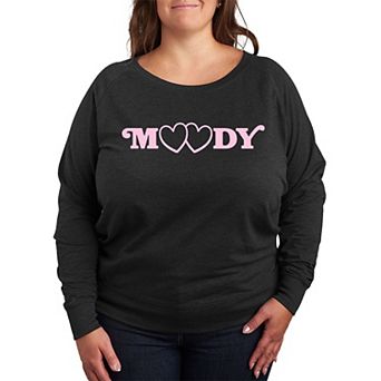 Plus Size Moody Hearts French Terry Long Sleeve Tee