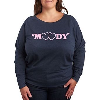 Plus Size Moody Hearts French Terry Long Sleeve Tee
