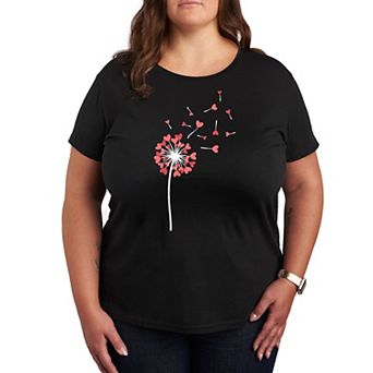 Plus Size Dandelion Hearts Graphic Tee