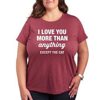 Plus Size Except The Cat Graphic Tee