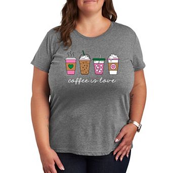 Plus Size Coffee Is Love Graphic Tee