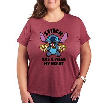 Disney's Lilo & Stitch Plus Pizza My Heart Graphic Tee
