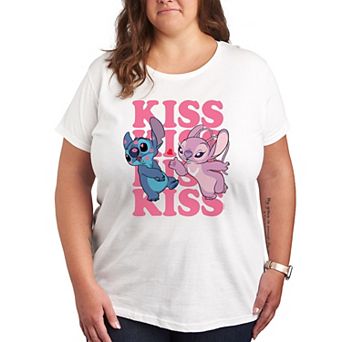 Disney's Lilo & Stitch Plus Kiss Repeated Graphic Tee