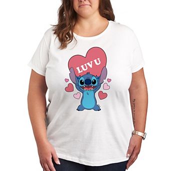 Disney's Lilo & Stitch Plus Luv U Heart Graphic Tee
