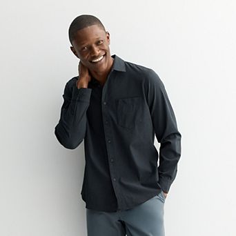 Men's FLX Tech Mesh Standard-Fit Long Sleeve Button-Down