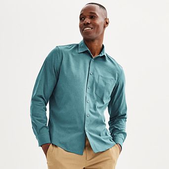 Men's FLX Tech Mesh Standard-Fit Long Sleeve Button-Down