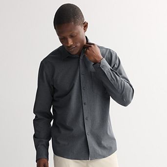 Men's FLX Tech Mesh Standard-Fit Long Sleeve Button-Down