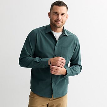 Men's FLX Performance Untucked-Fit Long Sleeve Button Down Shirt