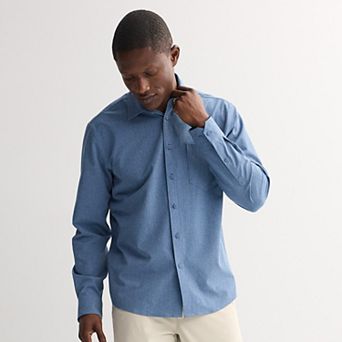 Men's FLX Tech Mesh Standard-Fit Long Sleeve Button-Down