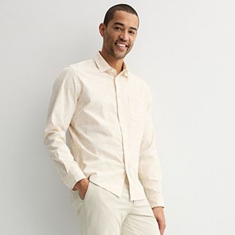 Men's FLX Performance Untucked-Fit Long Sleeve Button Down Shirt