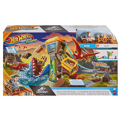 Mattel Hot Wheels RacerVerse Jurassic World Blue's Raptor Rush Track Set