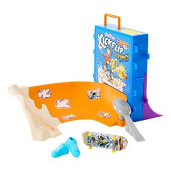 Hot Wheels Tony Hawk Cereal Skate Bowl Fingerboard Set With 1 Exclusive Board & Pair Of Skate Shoes