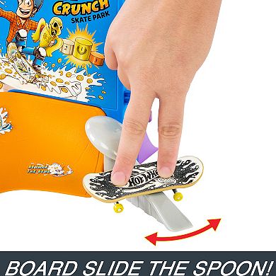 Hot Wheels Tony Hawk Cereal Skate Bowl Fingerboard Set With 1 Exclusive Board & Pair Of Skate Shoes