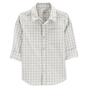 Boys 4-14 Carter's Gingham Button-Front Shirt