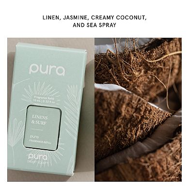 Pura Smart Fragrance Diffuser Starter Set - Pacific Aqua and Linens & Surf
