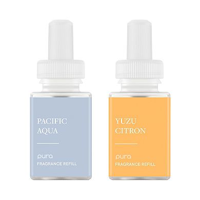 Pura Smart Fragrance Diffuser, Pacific Aqua, and Yuzu Citron Starter 3-piece Set