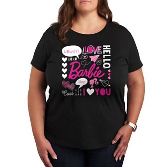 Plus Size Barbie Valentines Collage Graphic Tee