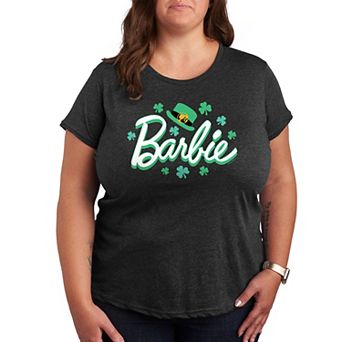 Plus Size Barbie Feb St. Paddys Logo Graphic Tee