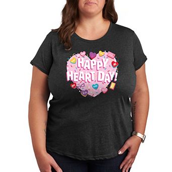 Plus Size Barbie Happy Heart Day Graphic Tee