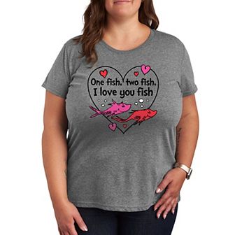 Plus Size Dr. Seuss I Love You Fish Graphic Tee