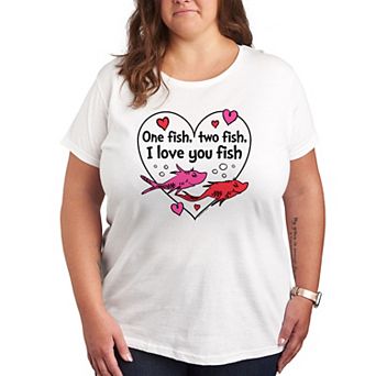 Plus Size Dr. Seuss I Love You Fish Graphic Tee