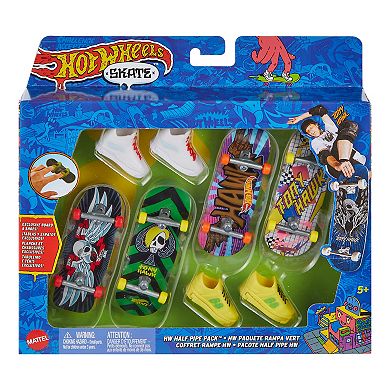 Hot Wheels Skate Tony Hawk Fingerboards & Skate Shoes Half Pipe Multipack