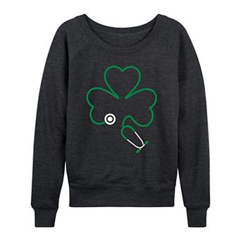 Women's Clover Stethoscope French Terry Long Sleeve Tee
