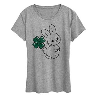 Women's Bunny And Clover Graphic Tee