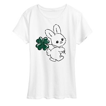 Women's Bunny And Clover Graphic Tee