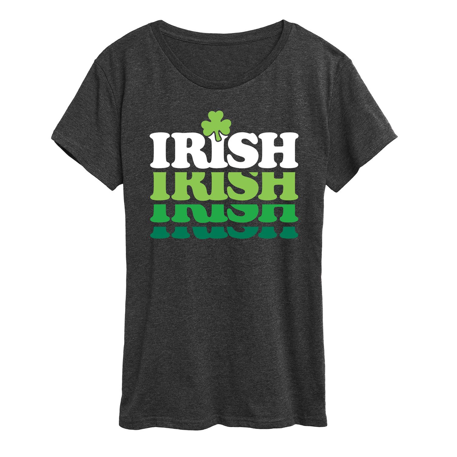 St Patrick's Day Shirts For Women - Shamrock Graphic Tee With Lucky Clover Design