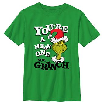 Boys Dr. Seuss You're A Mean One Mr. Grinch Graphic Tee