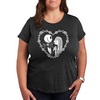 Disney's The Nightmare Before Christmas Plus Jack & Sally Heart Graphic Tee