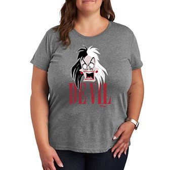 Disney's 101 Dalmations Cruella Plus Size De Vil Graphic Tee