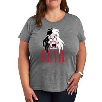 Disney's 101 Dalmations Cruella Plus Size De Vil Graphic Tee