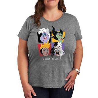 Disney's Villains Ew Valentines Plus Graphic Tee