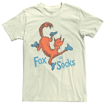 Men's Dr. Seuss Fox In Socks Poster Graphic Tee