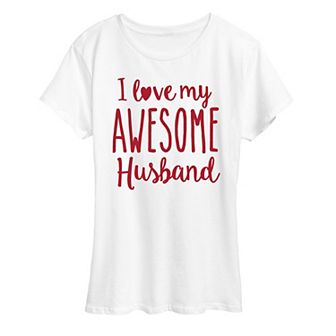 Women's Love My Awesome Husband Graphic Tee