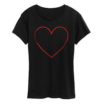 Women's Heart Outline Graphic Tee