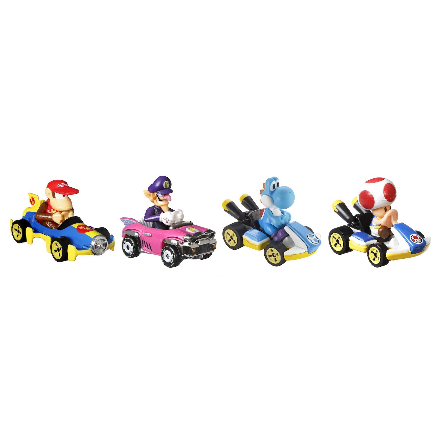 Детские игрушки Mattel Hot Wheels Mario Kart Vehicle 4-Pack with 1 Exclusive Collectible Model — фото 1