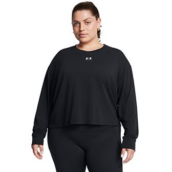 Plus Size Under Armour Rival Boxy Long Sleeve Tee