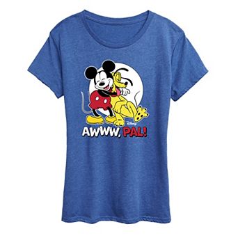 Disney's Mickey Mouse & Pluto Women's Awww Pal Graphic Tee