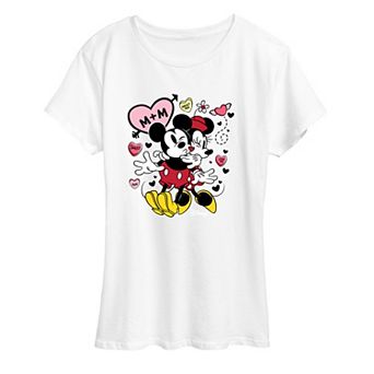 Disney's Mickey & Minnie Mouse Women's Heart Graphic Tee