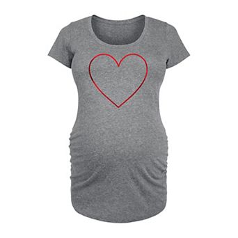 Maternity Heart Outline Graphic Tee