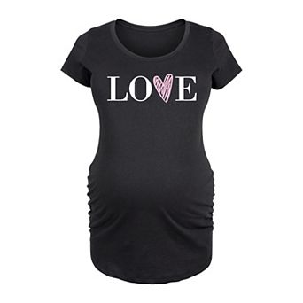 Maternity Love Heart Graphic Tee