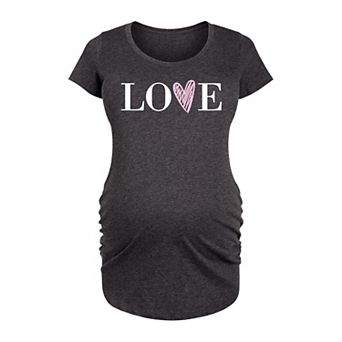 Maternity Love Heart Graphic Tee
