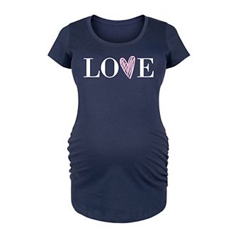 Maternity Love Heart Graphic Tee