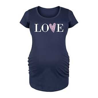 Maternity Love Heart Graphic Tee