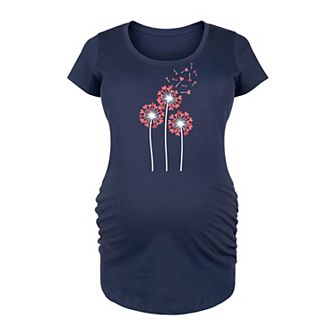 Maternity Dandelion Heart Group Graphic Tee